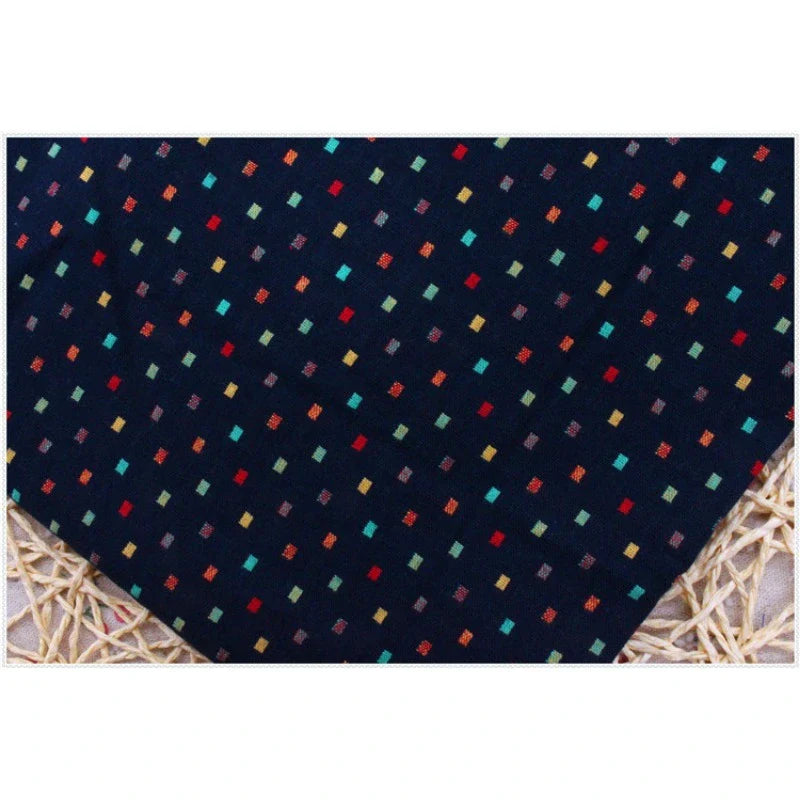 Tissu chambray vintage à pois au mètre