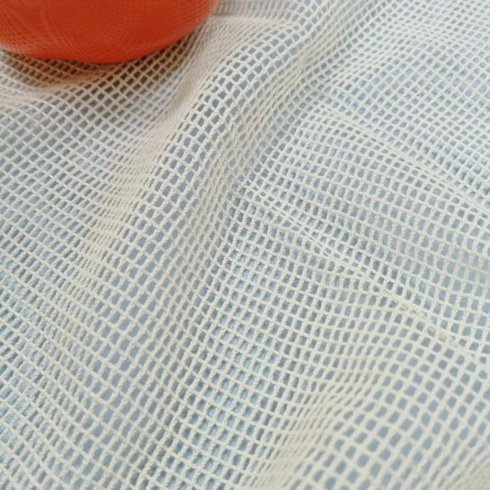 Tissu mesh en coton blanc au mètre