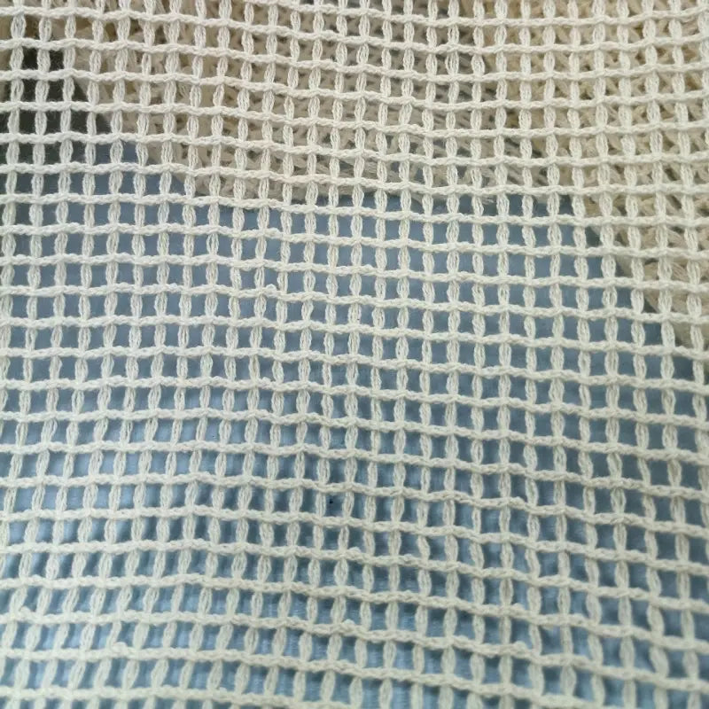 Tissu mesh en coton blanc au mètre
