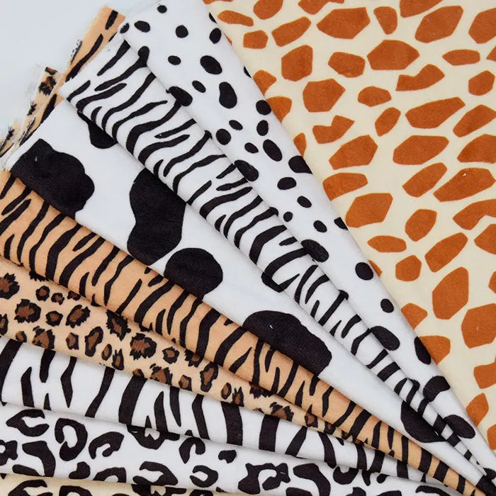 Tissu minky à motif animalier au mètre