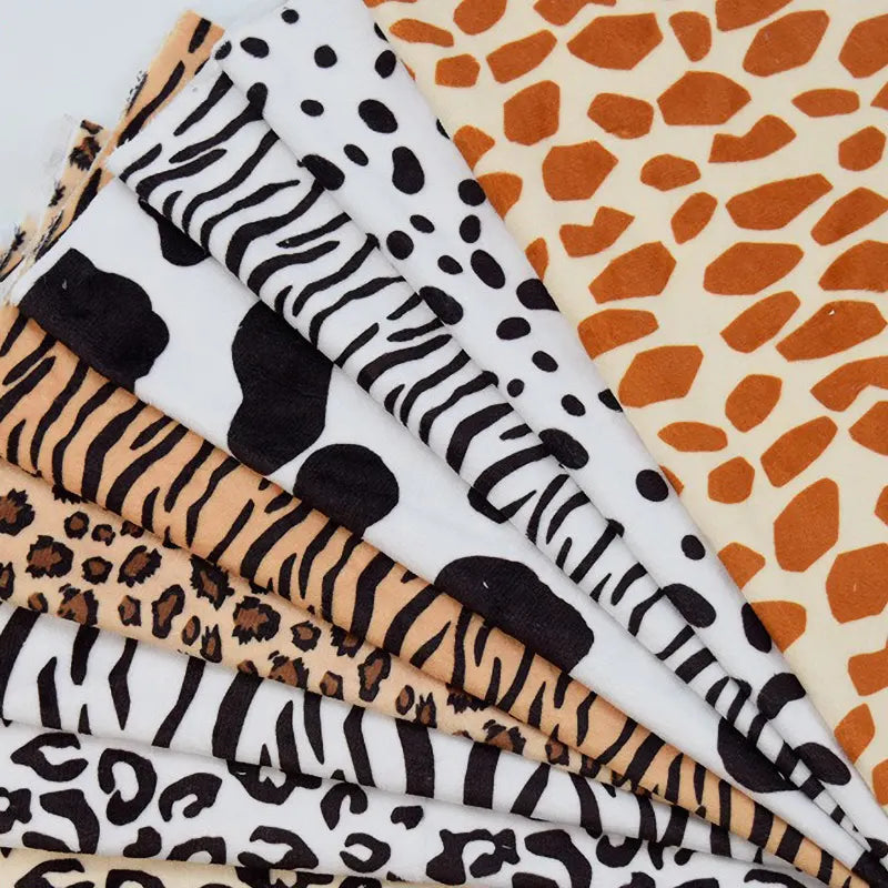 Tissu minky à motif animalier au mètre
