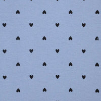 Flanelle de coton à motifs cœurs au mètre de Longon Craft France : tissu flanelle imprimé, doux et confortable, idéal pour la couture, le quilting ou des pyjamas cosy.