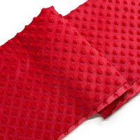 Tissu minky 3D à pois multicolore au mètre