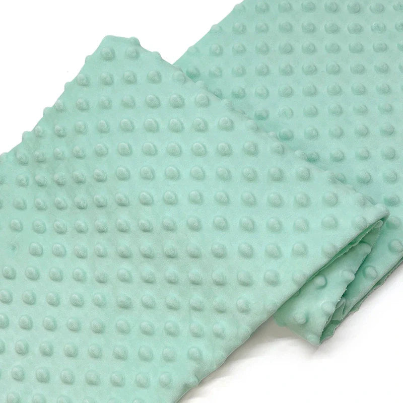 Tissu minky 3D à pois multicolore au mètre
