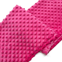 Tissu minky 3D à pois multicolore au mètre