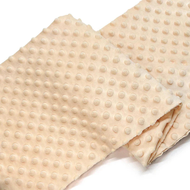 Tissu minky 3D à pois multicolore au mètre