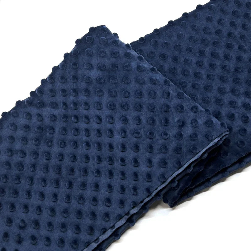 Tissu minky 3D à pois multicolore au mètre