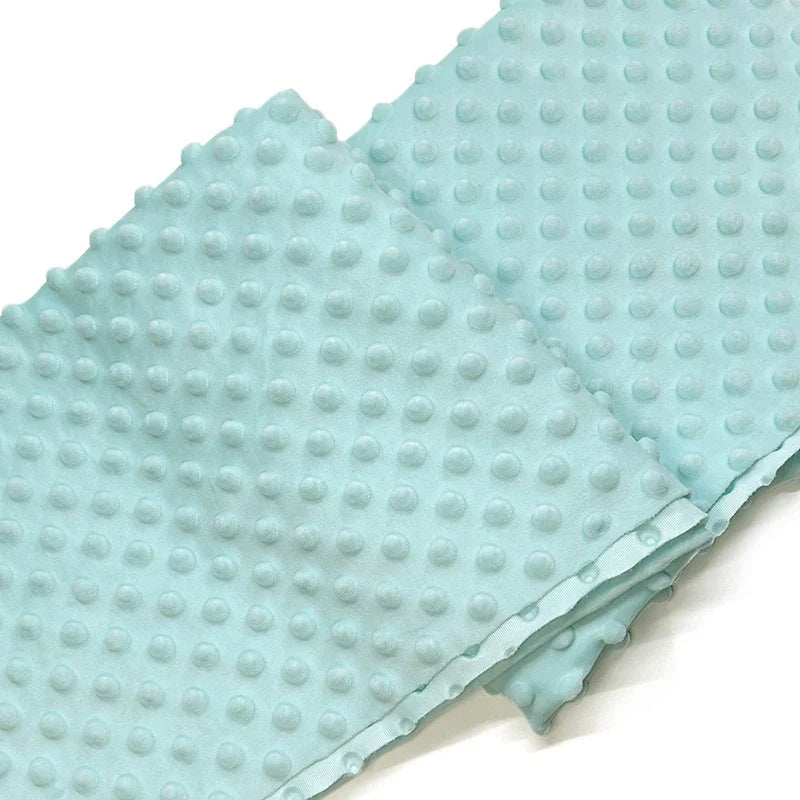 Tissu minky 3D à pois multicolore au mètre