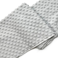 Tissu minky 3D à pois multicolore au mètre