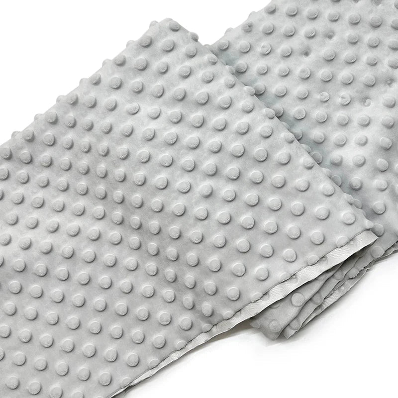 Tissu minky 3D à pois multicolore au mètre