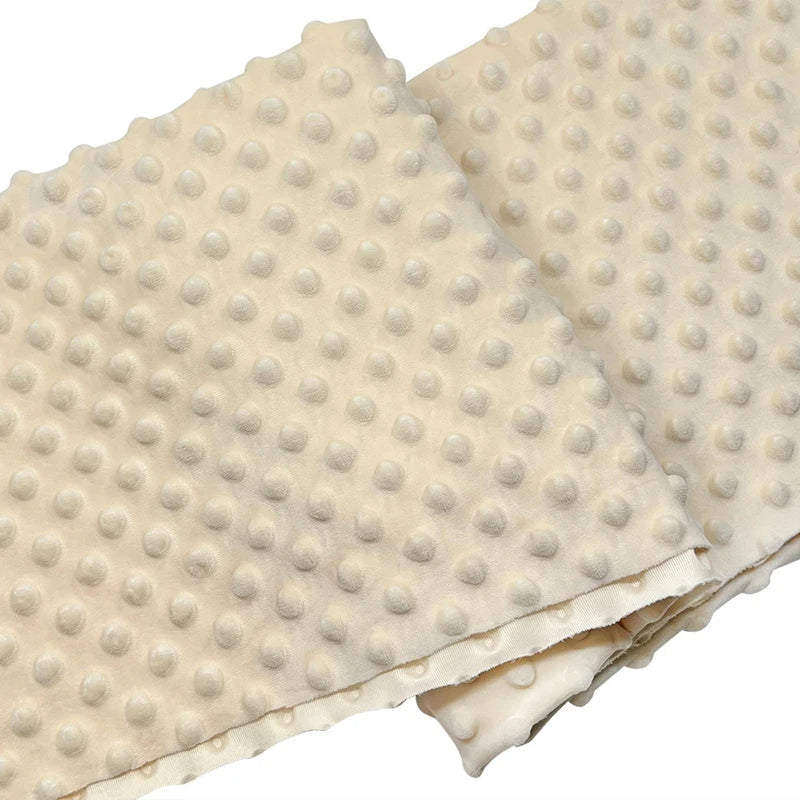 Tissu minky 3D à pois multicolore au mètre