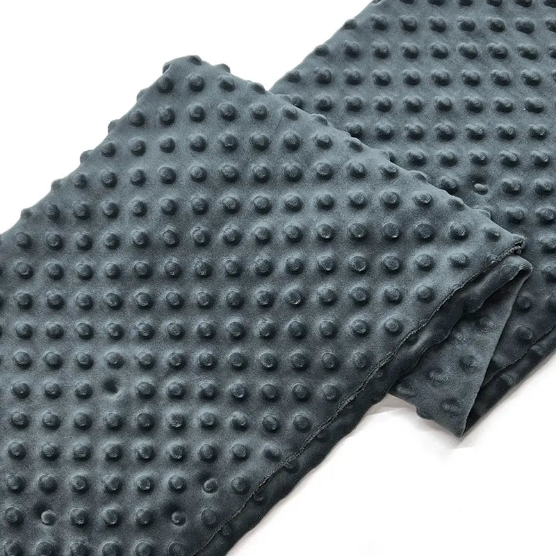 Tissu minky 3D à pois multicolore au mètre