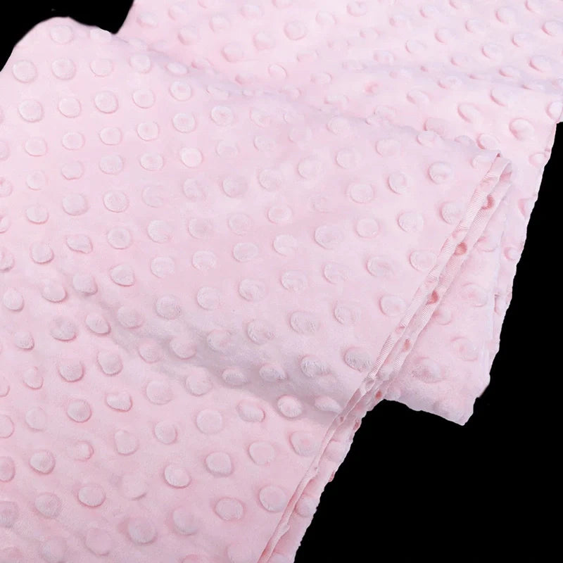 Tissu minky 3D à pois multicolore au mètre