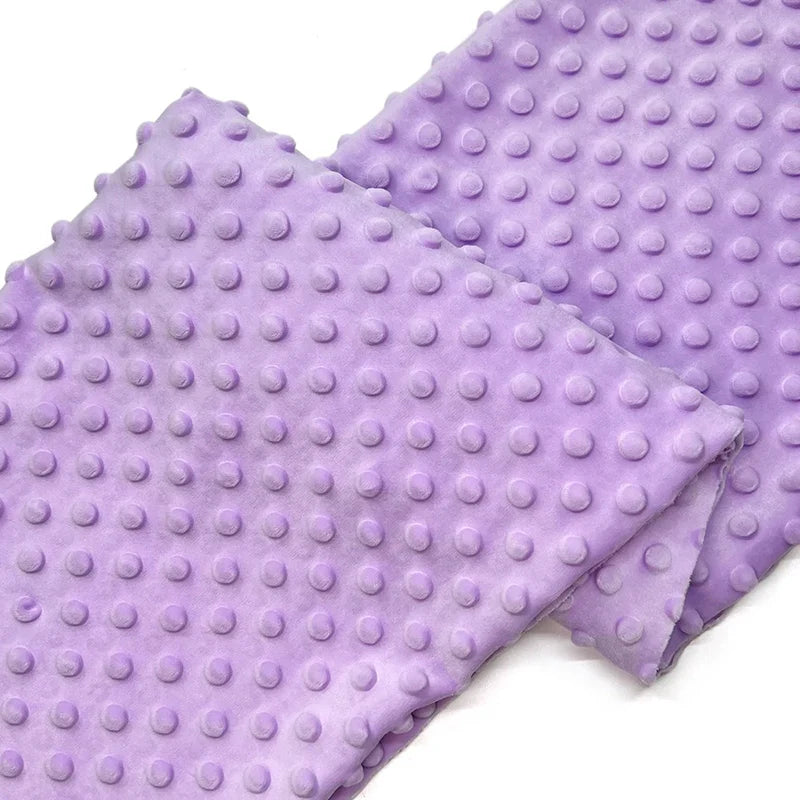Tissu minky 3D à pois multicolore au mètre