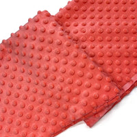 Tissu minky 3D à pois multicolore au mètre