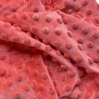 Tissu minky 3D à pois multicolore au mètre