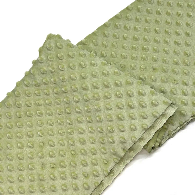 Tissu minky 3D à pois multicolore au mètre