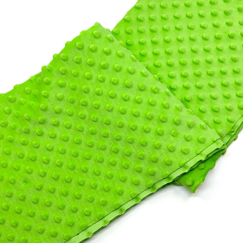Tissu minky 3D à pois multicolore au mètre