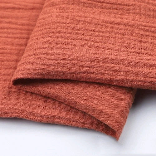 Tissu double gaze de coton uni au mètre