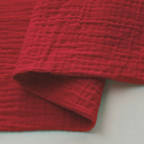 Tissu double gaze de coton uni au mètre