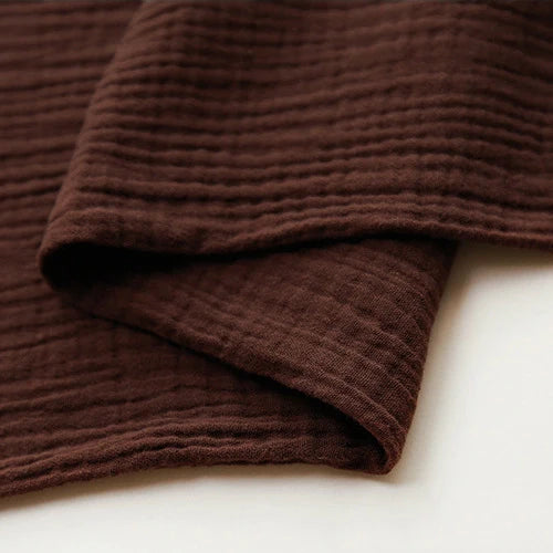 Tissu double gaze de coton uni au mètre