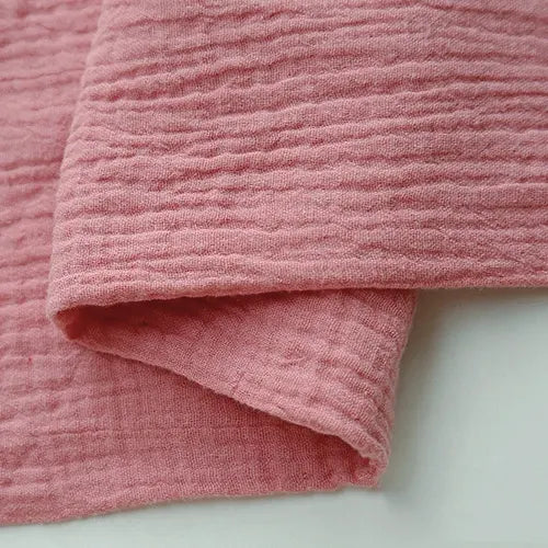 Tissu double gaze de coton uni au mètre