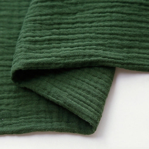 Tissu double gaze de coton uni au mètre