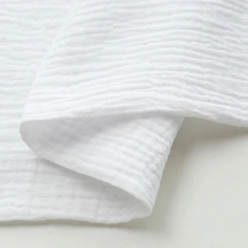 Tissu double gaze de coton uni au mètre