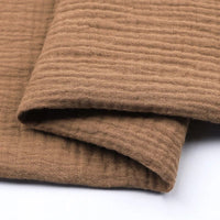 Tissu double gaze de coton uni au mètre