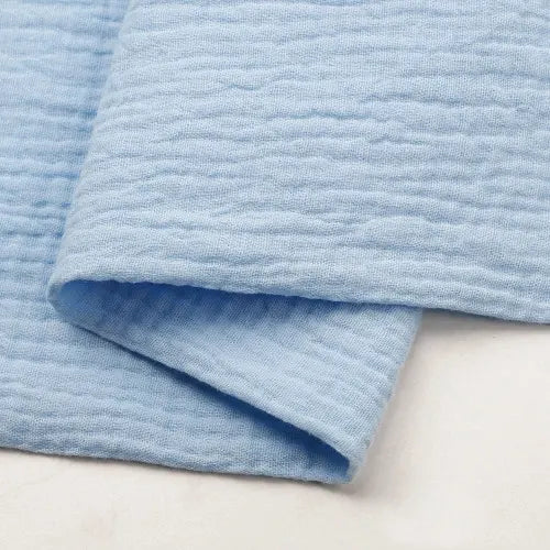 Tissu double gaze de coton uni au mètre