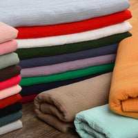 Tissu double gaze de coton uni au mètre
