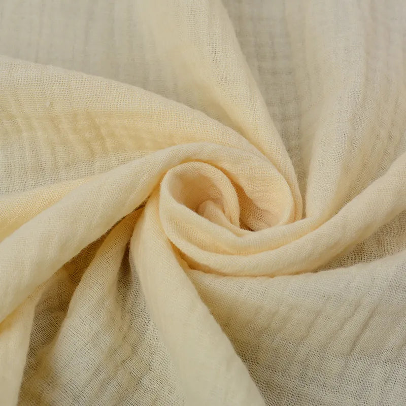 Tissu double gaze de coton uni au mètre
