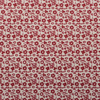 Flanelle de coton fleurie au mètre de Longan Craft France : tissu flanelle imprimé coloré d'automne avec motif floral et feuilles sur fond blanc, idéal pour robes, vêtements et loisirs créatifs.