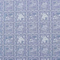 Flanelle de coton fleurie au mètre de Longan Craft France : tissu flanelle imprimé coloré d'automne avec motifs oiseaux, fleurs et maisons sur fond violet, idéal pour vêtements d'hiver, robes et loisirs créatifs.