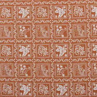 Longan Craft France présente Flanelle de coton fleurie au mètre : tissu flanelle imprimé coloré d'automne, motifs floraux et oiseaux sur fond brun, idéal pour robes, vêtements d'hiver et créations couture.