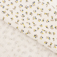 Tissu double gaze de coton à motif floral au mètre