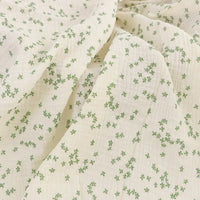 Tissu double gaze de coton à motif floral au mètre