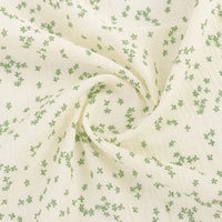 Tissu double gaze de coton à motif floral au mètre
