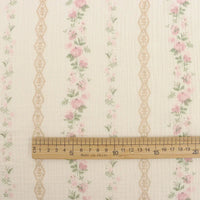 Tissu double gaze de coton à motif floral au mètre