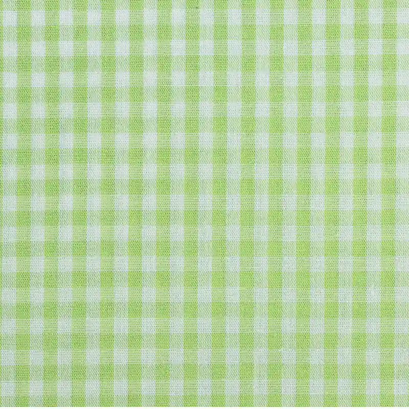 Découvrez le Tissu popeline vichy au mètre de Longan Craft France : une popeline légère 40S à carreaux vert et blanc 100% coton, idéale pour chemises, robes ou nappes-parfaite pour des vêtements d'été élégants.