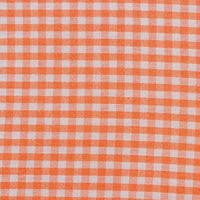 Le tissu popeline vichy au mètre de Longan Craft France est une popeline légère 100 % coton à motif à carreaux orange et blanc, parfaite pour les chemises, les robes et les nappes d'été. Respirant et doux, ce tissu à carreaux est idéal pour les projets de couture.