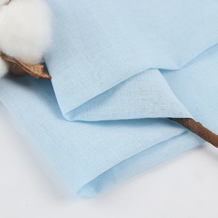 Tissu lin‑coton léger multicolore au mètre