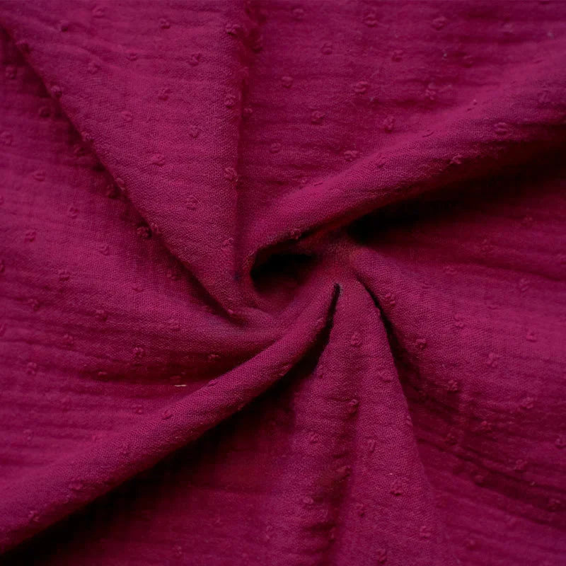 Double gaze de coton plumetis au mètre