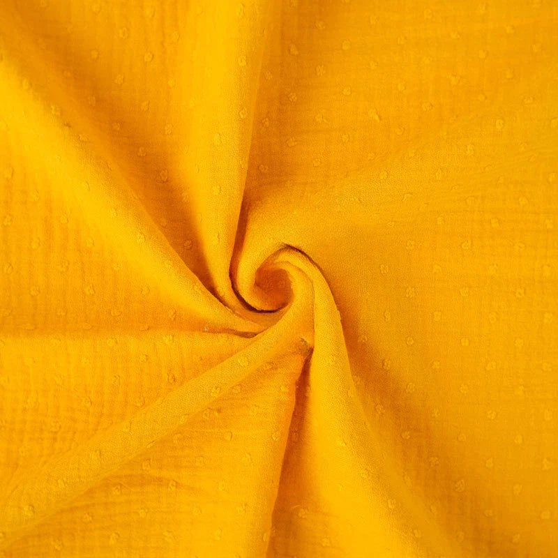 Double gaze de coton plumetis au mètre