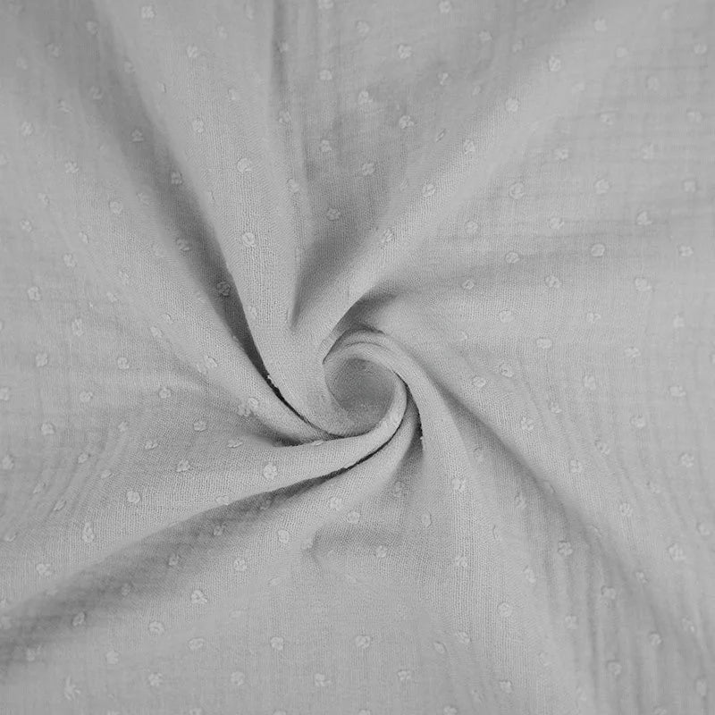 Double gaze de coton plumetis au mètre