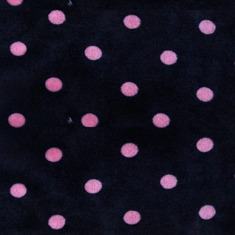 Tissu minky câlin imprimé à motif pois au mètre