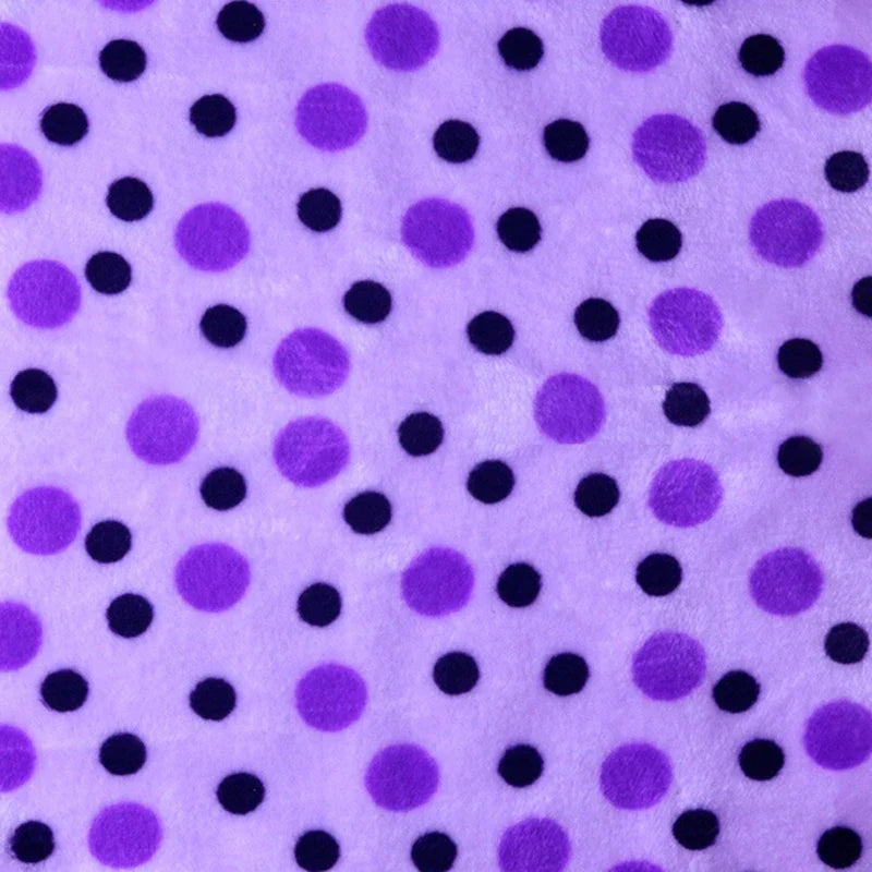 Tissu minky câlin imprimé à motif pois au mètre