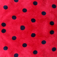 Tissu minky câlin imprimé à motif pois au mètre