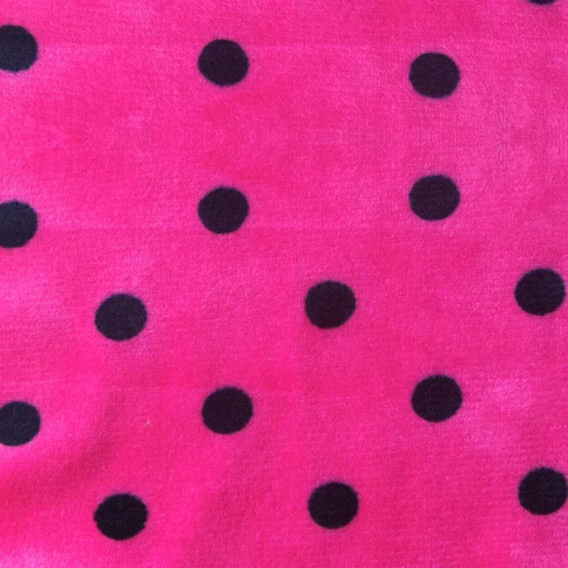Tissu minky câlin imprimé à motif pois au mètre