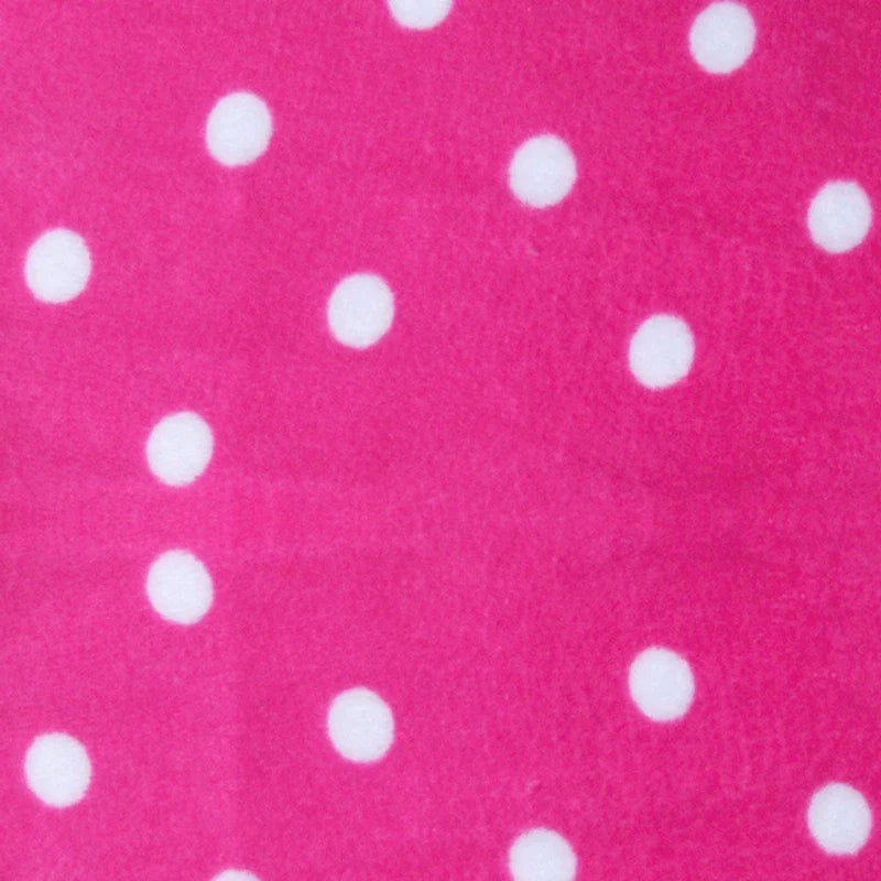 Tissu minky câlin imprimé à motif pois au mètre